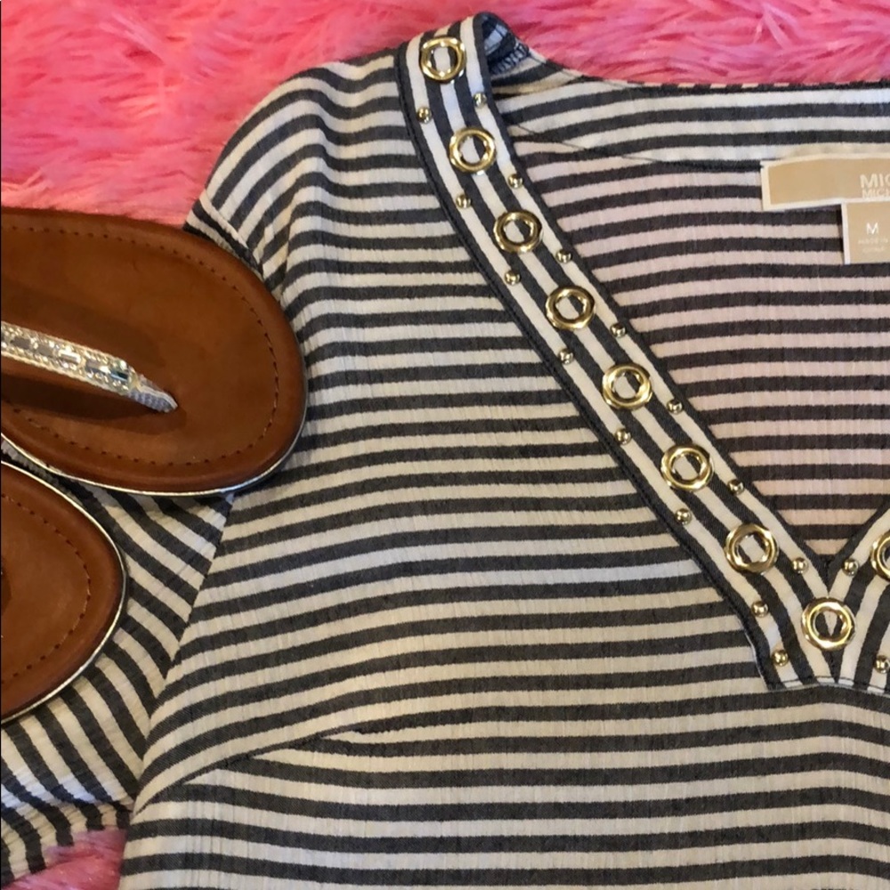 Michael Kors top with silver detail Sz M